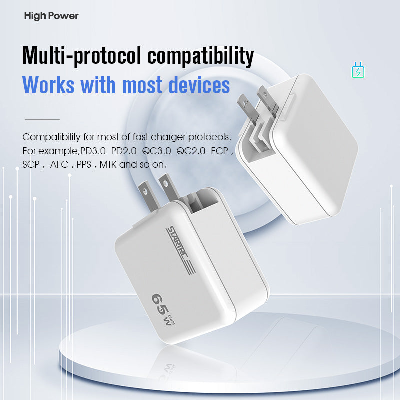 STARTRC QC3.0 GaN 65W Intelligent Battery Charger for DJI Mini 3 Pro/DJI Mavic 3