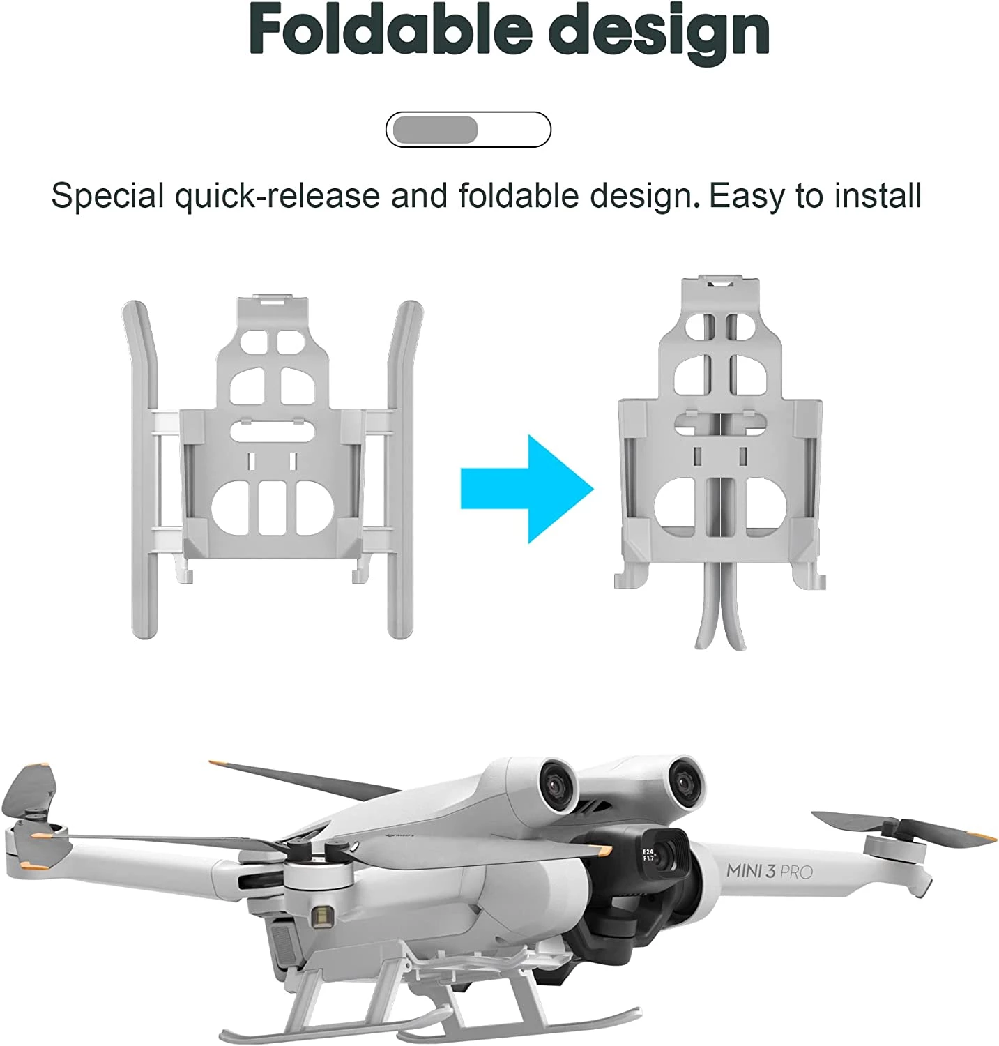  STARTRC Mini 3 Pro Landing Gear Leg Foldable Extended Kit for DJI  Mini 3 Pro Accessories(Only for Mini 3 Pro) : Toys & Games