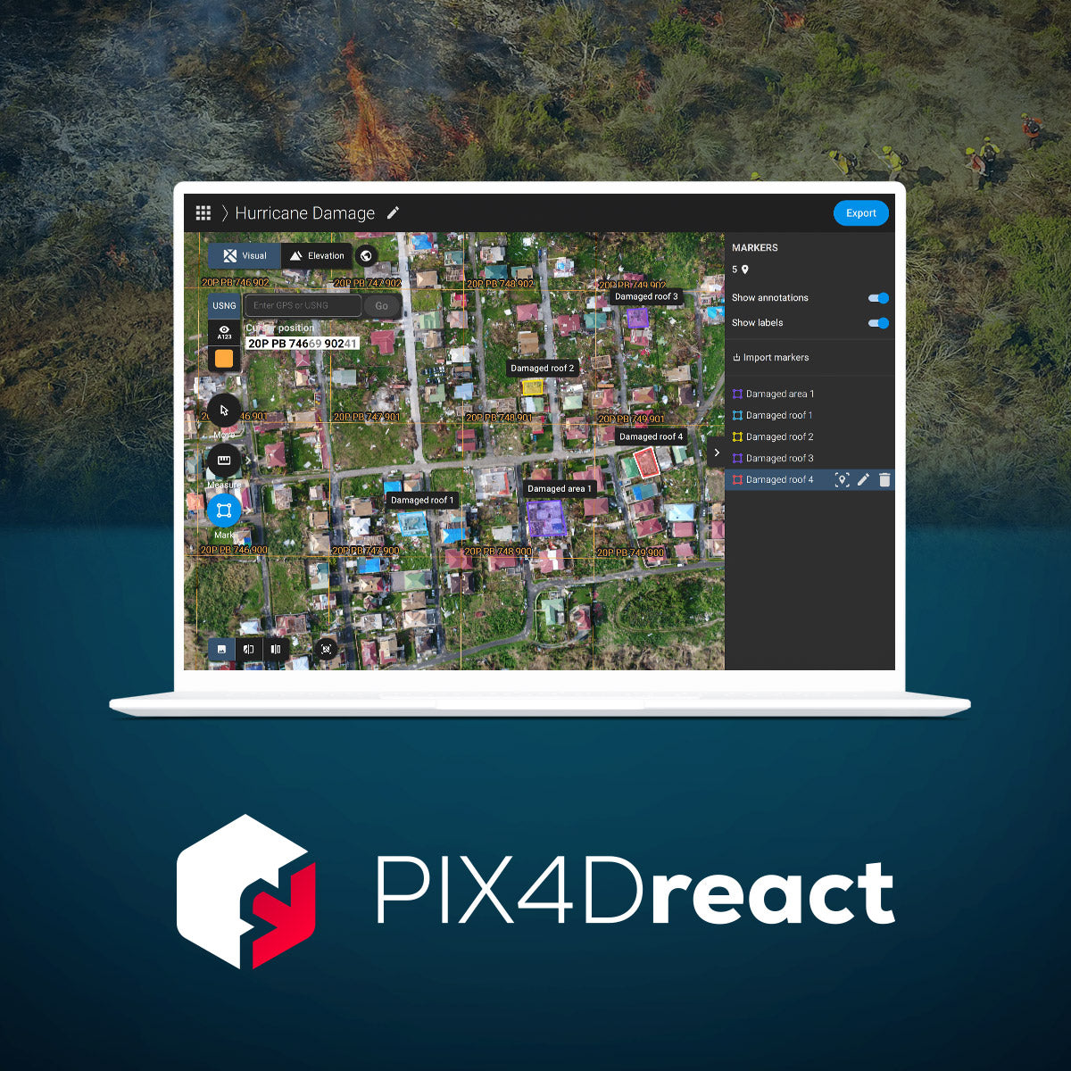 Pix4D React | Support & Mise à jour pour 1 an