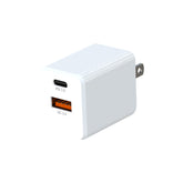Blu E -Wall Charger Dual USB and USB-C 20W WHITE