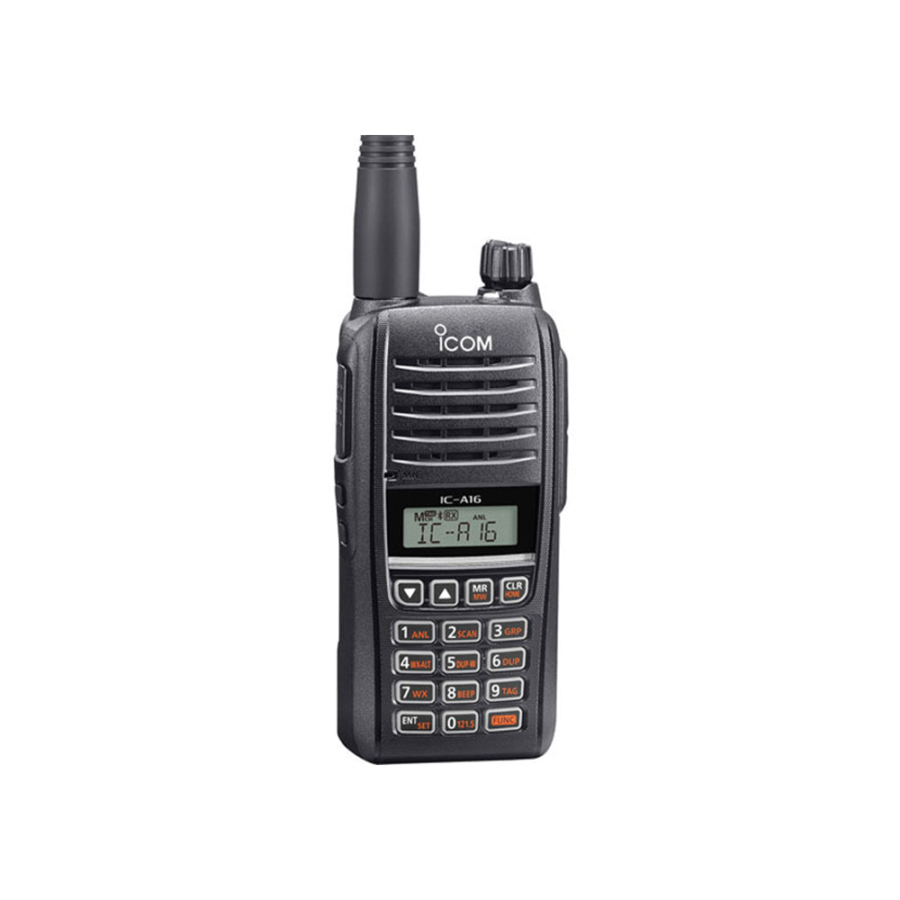 RADIO VHF AIR BAND RADIO TRANSCEIVER - ICOM IC-A16 (no Bluetooth)