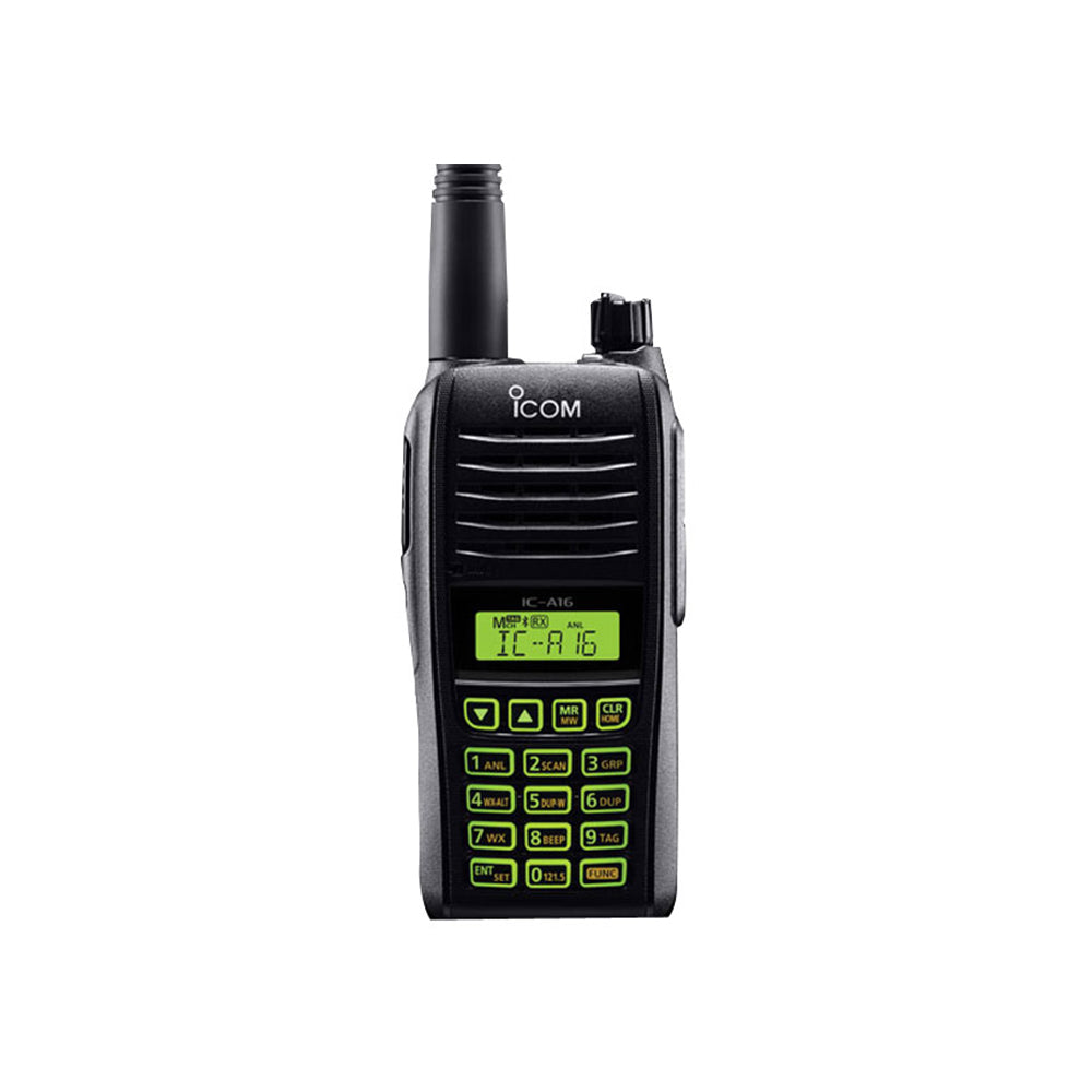 RADIO VHF AIR BAND RADIO TRANSCEIVER - ICOM IC-A16 (no Bluetooth)